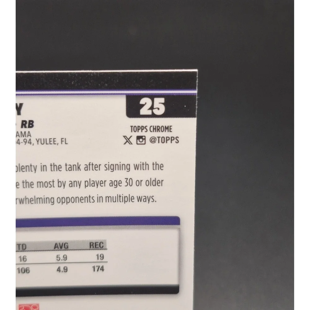 2025 Topps Chrome Derrick Henry #25 Fanatics Topps Logo Refractor SP Ravens